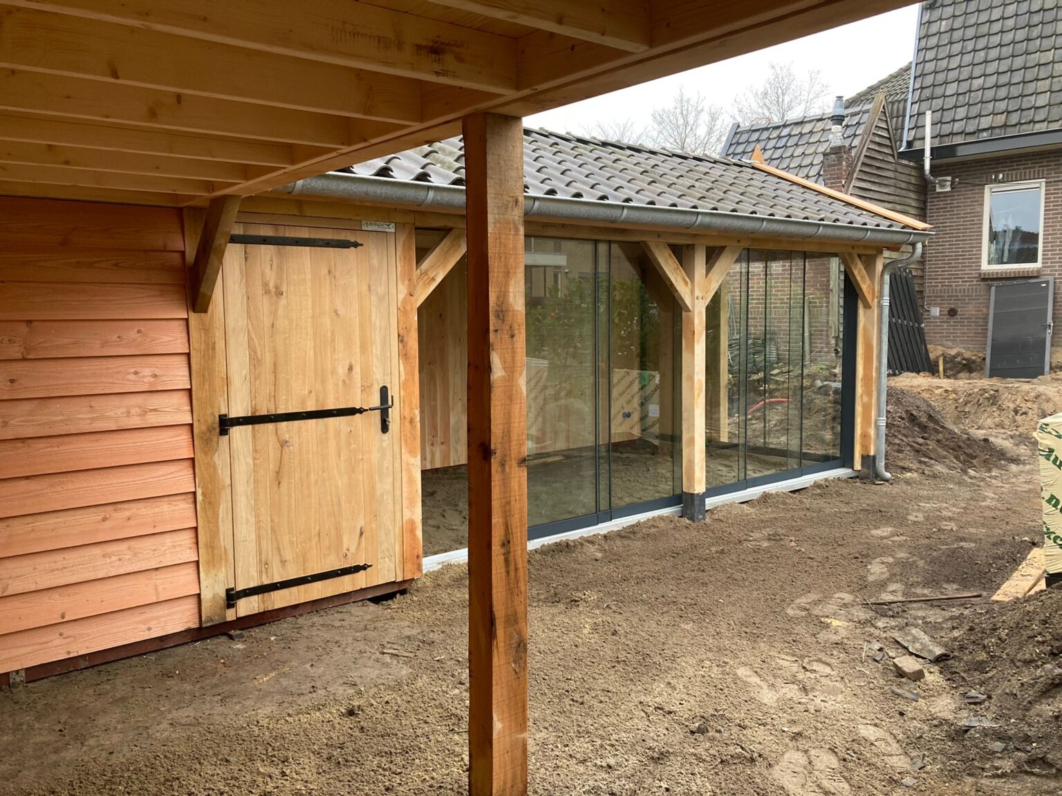 houten tuinhuis met tuinkamer 4 Vechtdalbouwsystemen